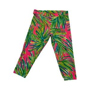 NWOT Lilly Pulitzer Tiki Pink Royal Lime Palm Maia Leggings
